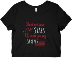 Ladies Slim Fit Crop Top Tee