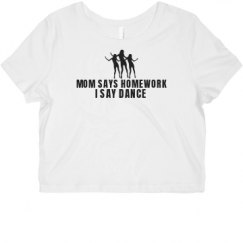 Ladies Slim Fit Crop Top Tee