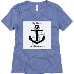 Ladies Relaxed Fit Super Soft Triblend V-Neck Tee