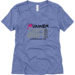Ladies Relaxed Fit Super Soft Triblend V-Neck Tee
