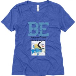 Ladies Relaxed Fit Super Soft Triblend V-Neck Tee