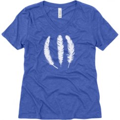 Ladies Relaxed Fit Super Soft Triblend V-Neck Tee