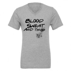 Unisex CVC Jersey V-Neck T-Shirt