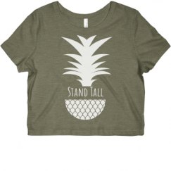 Ladies Slim Fit Crop Top Tee