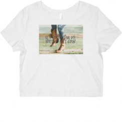 Ladies Slim Fit Crop Top Tee