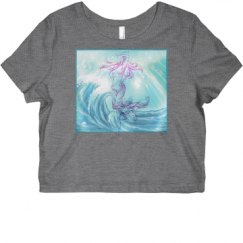 Ladies Slim Fit Crop Top Tee