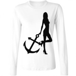 Ladies Relaxed Fit Basic Long Sleeve Tee