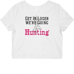 Ladies Slim Fit Crop Top Tee