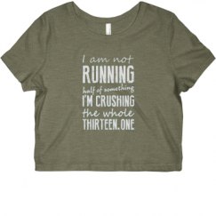 Ladies Slim Fit Crop Top Tee