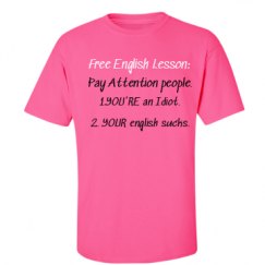 Unisex Ultra Cotton Safety Neon Crewneck Tee