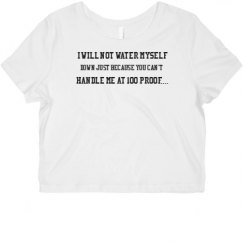 Ladies Slim Fit Crop Top Tee