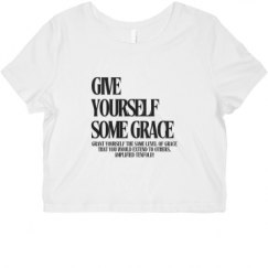 Ladies Slim Fit Crop Top Tee