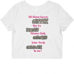 Ladies Slim Fit Crop Top Tee