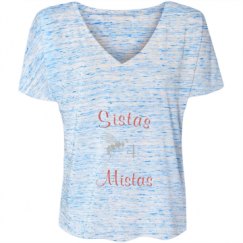 Ladies Flowy Slouchy V-Neck Tee