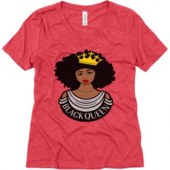 Ladies Relaxed Fit Super Soft Triblend V-Neck Tee