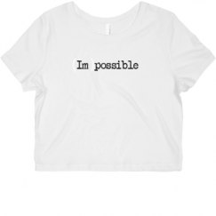 Ladies Slim Fit Crop Top Tee