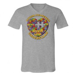 Unisex V-Neck Jersey Tee