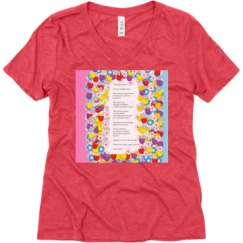 Ladies Relaxed Fit Super Soft Triblend V-Neck Tee