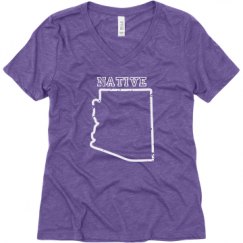 Ladies Relaxed Fit Super Soft Triblend V-Neck Tee