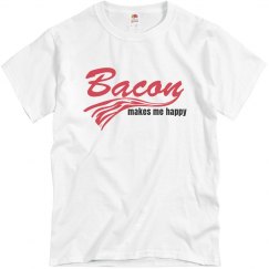 Bacon Makes Me Happy Men's Tshirt