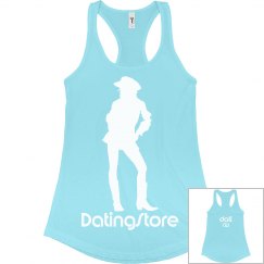 CW DATI BRIGHT BLUE RACERBACK TANK TOP