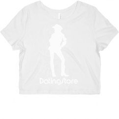 Ladies Slim Fit Crop Top Tee