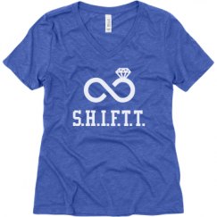 Ladies Relaxed Fit Super Soft Triblend V-Neck Tee