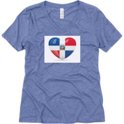 Ladies Relaxed Fit Super Soft Triblend V-Neck Tee