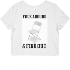 Ladies Slim Fit Crop Top Tee