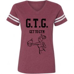 Ladies Relaxed Fit Vintage Sports Tee