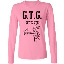 Ladies Relaxed Fit Basic Long Sleeve Tee