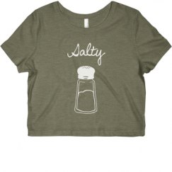 Ladies Slim Fit Crop Top Tee