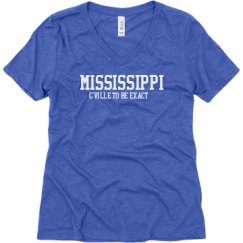 Ladies Relaxed Fit Super Soft Triblend V-Neck Tee