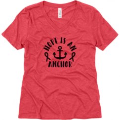 Ladies Relaxed Fit Super Soft Triblend V-Neck Tee