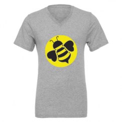 Unisex CVC Jersey V-Neck T-Shirt