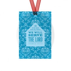 Metal Oval Christmas Ornament