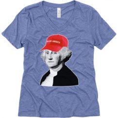 Ladies Relaxed Fit Super Soft Triblend V-Neck Tee