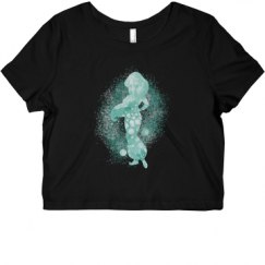 Ladies Slim Fit Crop Top Tee