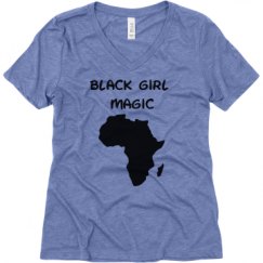 Ladies Relaxed Fit Super Soft Triblend V-Neck Tee