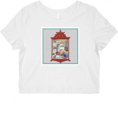 Ladies Slim Fit Crop Top Tee