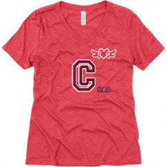 Ladies Relaxed Fit Super Soft Triblend V-Neck Tee