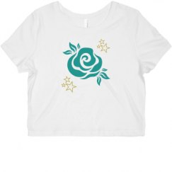 Ladies Slim Fit Crop Top Tee