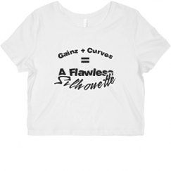 Ladies Slim Fit Crop Top Tee