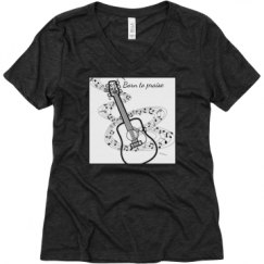 Ladies Relaxed Fit Super Soft Triblend V-Neck Tee