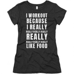 Ladies Slim Fit Super Soft Triblend Tee