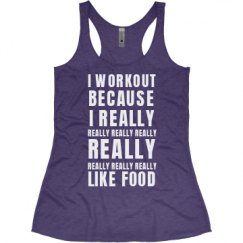 Ladies Slim Fit Super Soft Racerback Triblend Tank