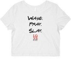 Ladies Slim Fit Crop Top Tee