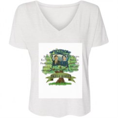 Ladies Flowy Slouchy V-Neck Tee