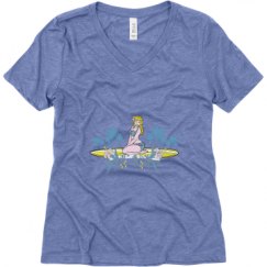 Ladies Relaxed Fit Super Soft Triblend V-Neck Tee
