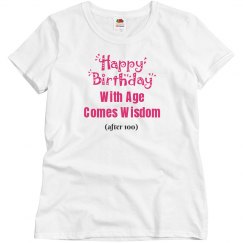 With age comes wisdom